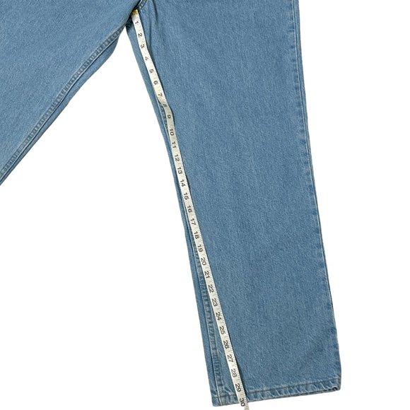 Saddlebred Mens 36x32 Straight Leg Classic Fit Denim Blue Jeans Pants - Picture 8 of 13